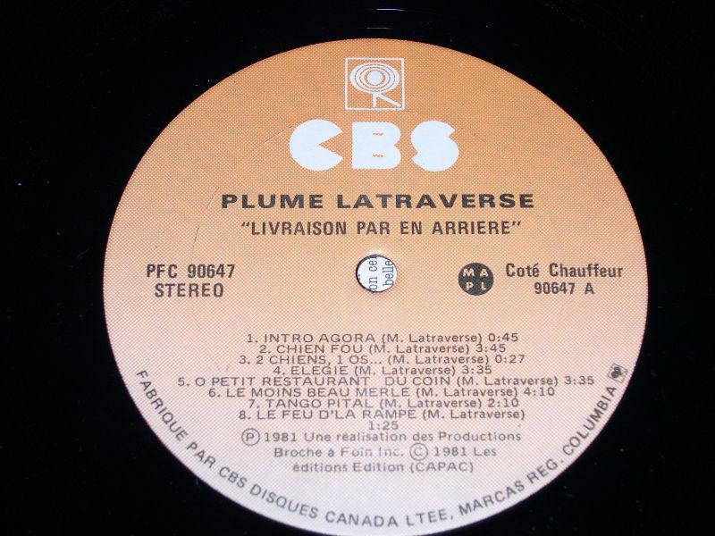 Plume Latraverse - 2 vinyles (4 chansons défectueuses) LP