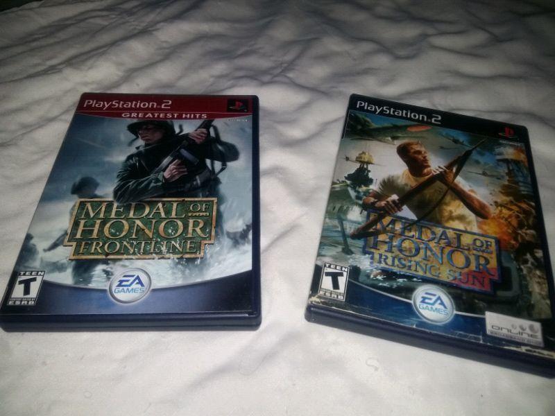 PS2 GAMES-MEDAL OF HONOR: FRONTLINE+RISING SUN