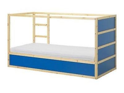 Kid bed KURA IKEA Blue + Matress /LIT simple pour enfant + Mat