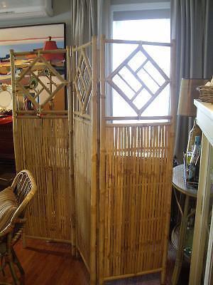 MID-CENTURY BAMBOO ROOM DIVIDER AND PRIVACY SCREEN