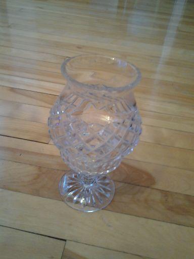 CRYSTAL CHANDELIER CANDLE HOLDER 19CM