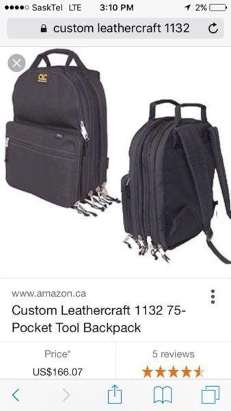 Brand new Custom leathercraft 75 tool back pack bag
