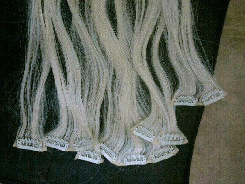 22inch clip blond hair extensions