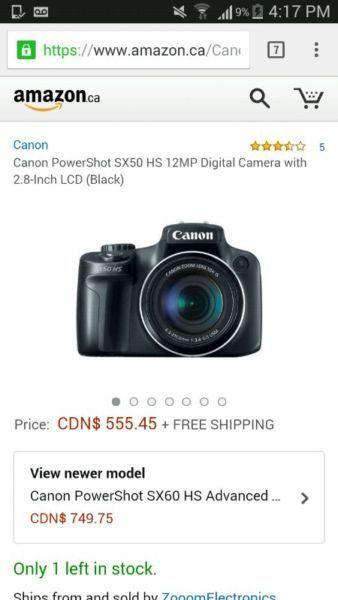 Canon PowerShot SX50 HS (new)