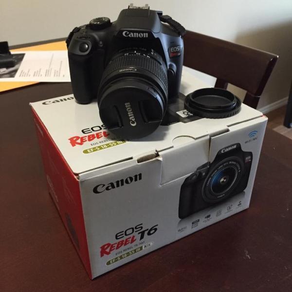 CANON T6 - BRAND NEW - LESS THAN 10 SHOTS