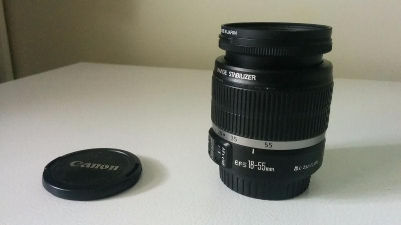 Canon lens EF-S 18-55mm f/3.5-5.6 IS with UV(0) filter
