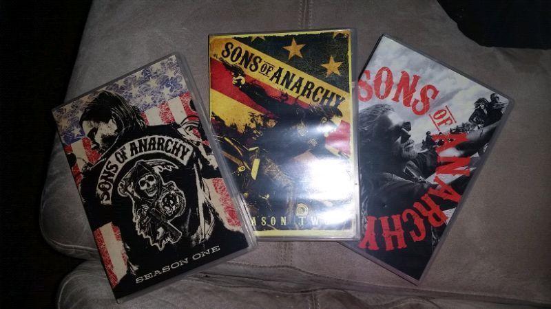 Sons of Anarchy seasons 1, 2 and 3