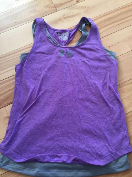 Under armour girls tank top size small