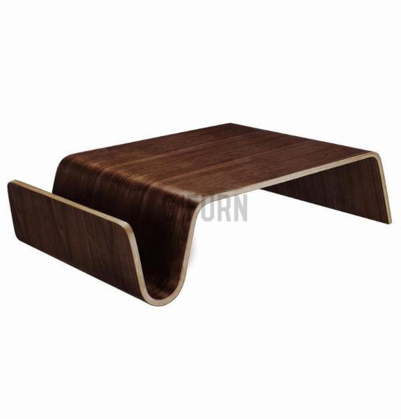 Scando Style Coffee Table Modern Wood Wooden Walnut Design