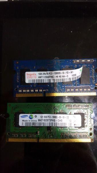 1 and 2 gb ddr3 laptop ram