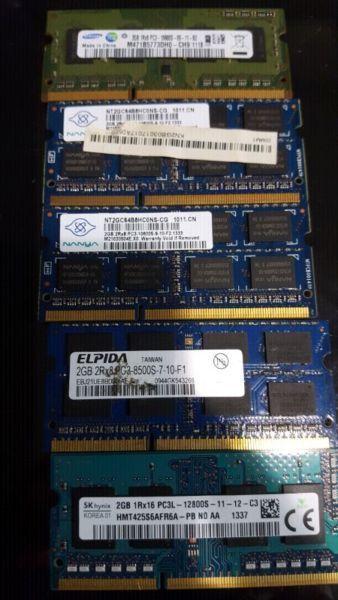 1 and 2 gb ddr3 laptop ram