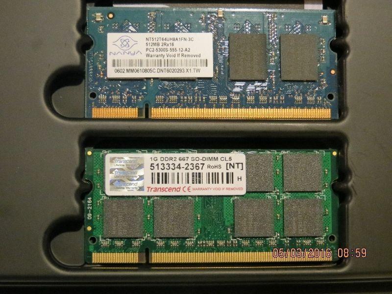 1.5 GB DDR2 667 SO-DIMM RAM