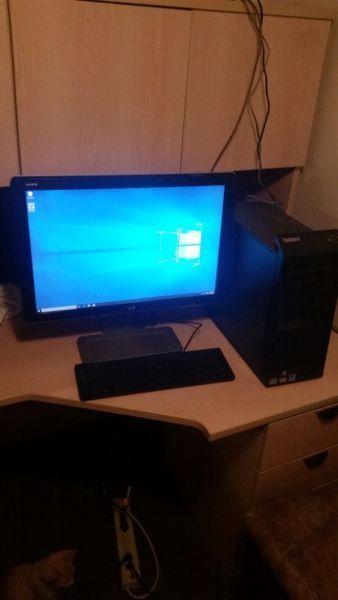 Desktop, monitor, and keyboard. $600 obo