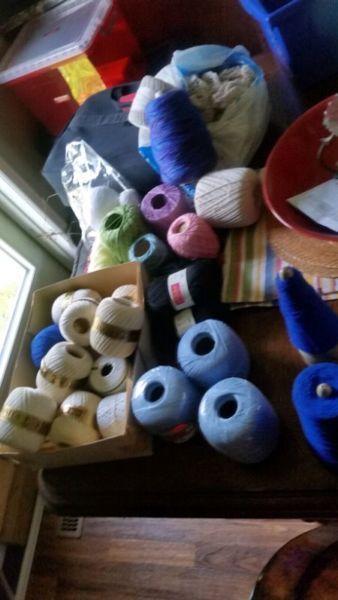 Over 100 balls of yarn!