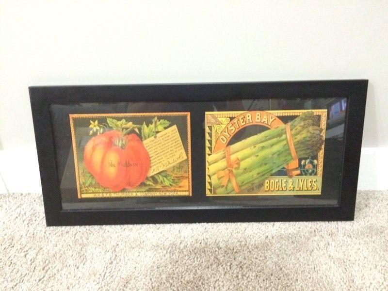 Black framed vegetable photo