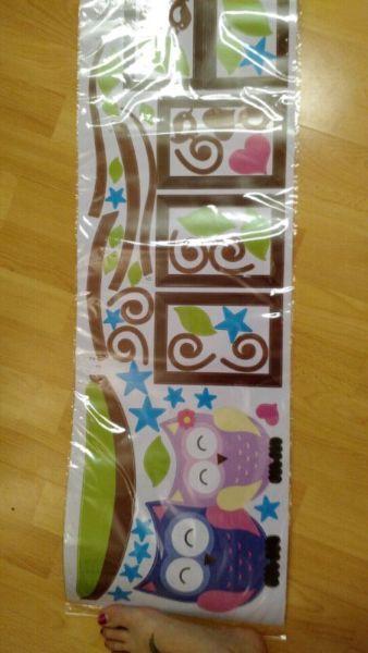 Owl wall decal brand new in package