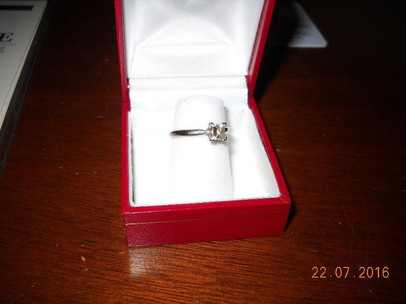 Charm Jewelers 1/2 KT, 14 KT White Gold Diamond Engagment Ring