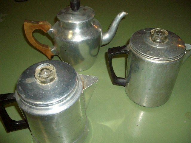 VINTAGE COFFEE POT AND COOKWARE