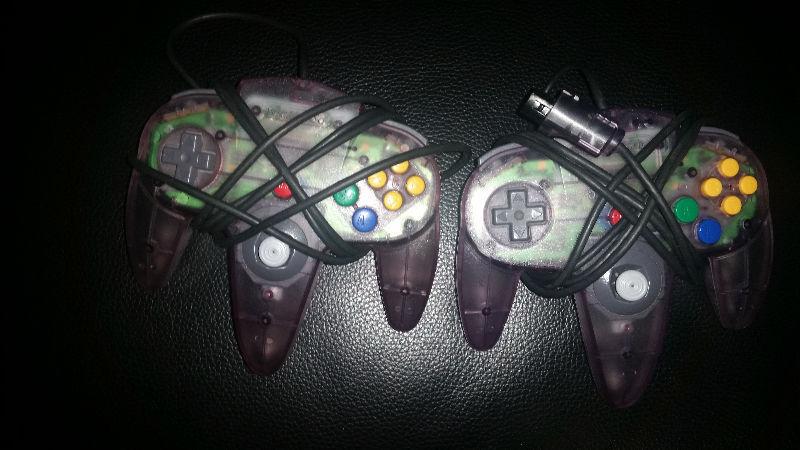 Selling 2 Atomic Purple N64 Controllers!