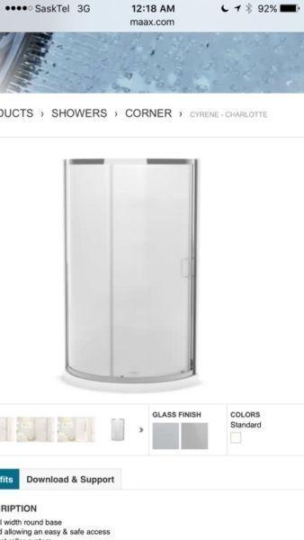 Maax Cyrene Shower Base & Glass Doors