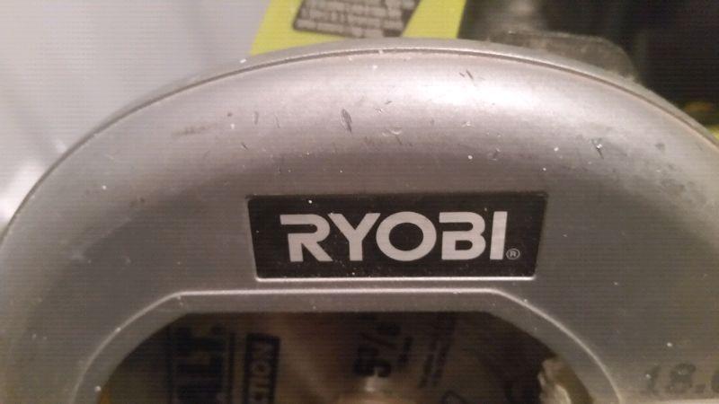 Ryobi One 18V Lithium Ion Saw Circular Saw in great used condit