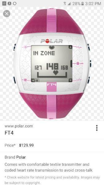 Polar heart rate monitor