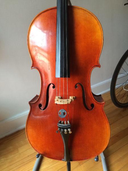 Rare left-handed cello