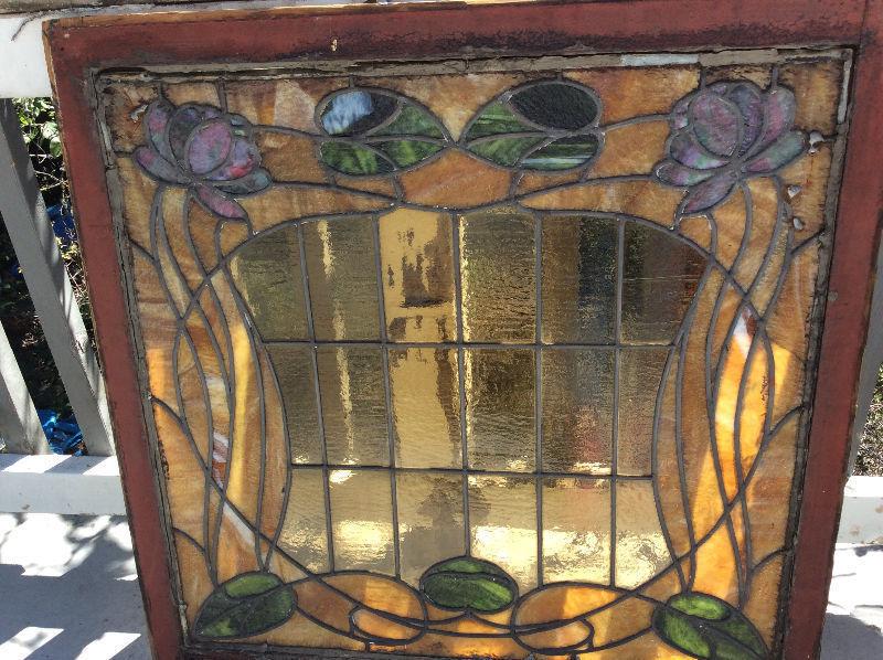 Old Antique stained glass windows