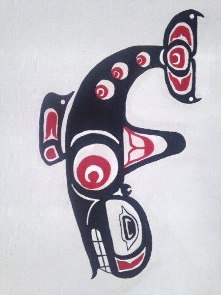 17 yr old selling custom Haida paintings