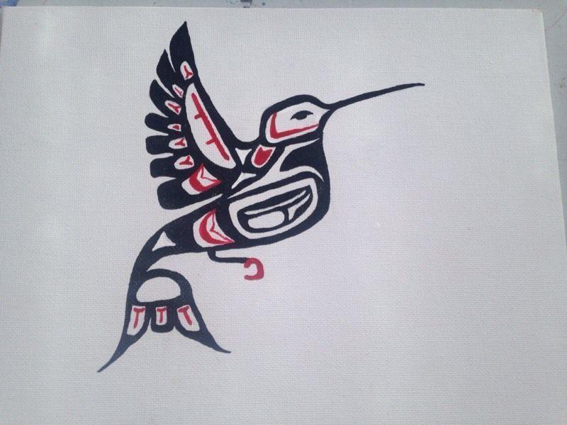17 yr old selling custom Haida paintings