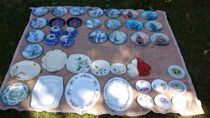 Bradford exchange.collector plates, Tiffany saucers, royal alber