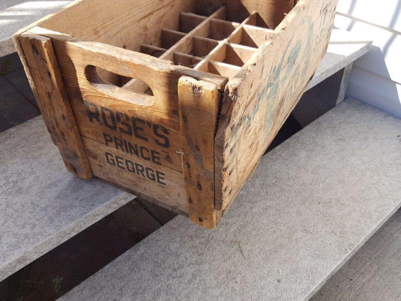 Antique 2 way cola wood crate