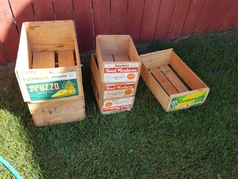 Old wood crates