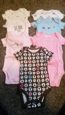 Lot of 7 girl 0-3 month Just One You Onesies