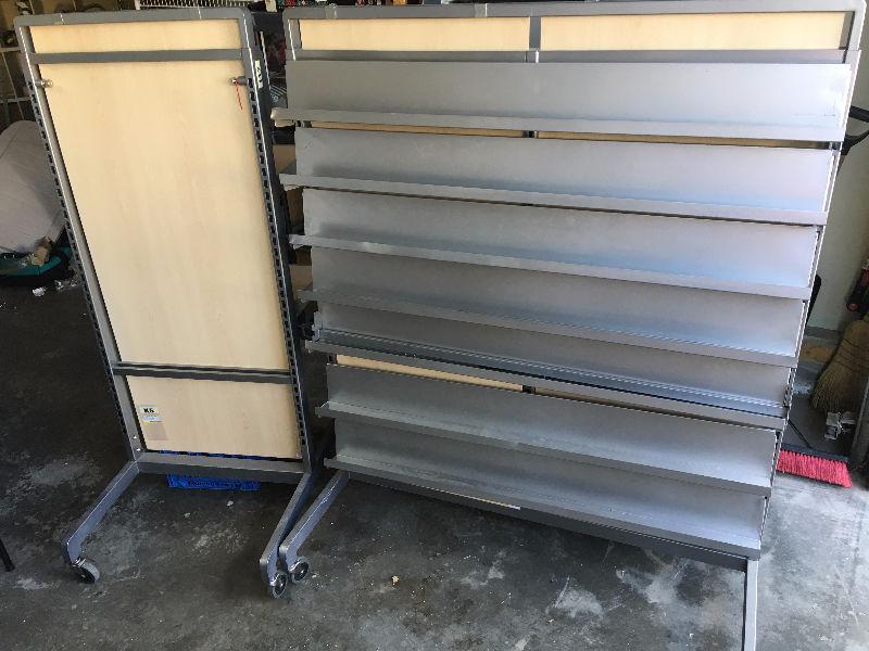 2 Sided Retail Display Rack with Endcaps and Hardware