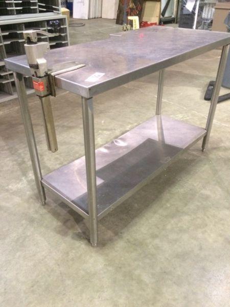 4 ft stainless steel work table with can opener!save!