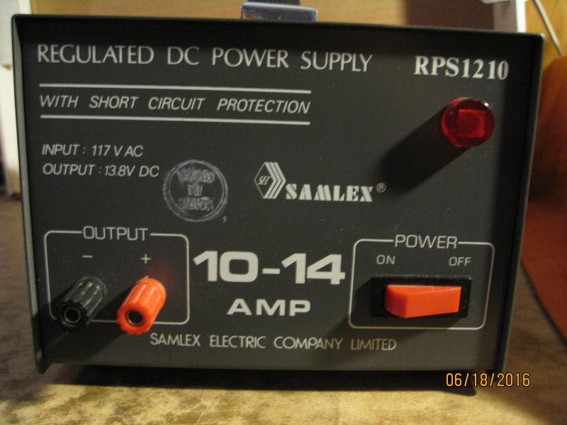 SAMLEX RPS-1210 DC POWER SUPPLY HAM RADIO CB RADIO CAR AUDIO