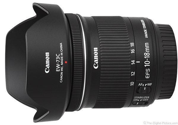 Canon 10-18mm Wide Angle Lens + Lens Hood