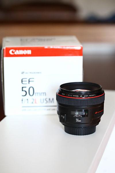 Canon EF 50mm f/1.2L USM Lens Ultrasonic with 72mm UV filter