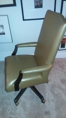custom ordered gold leather executive chair