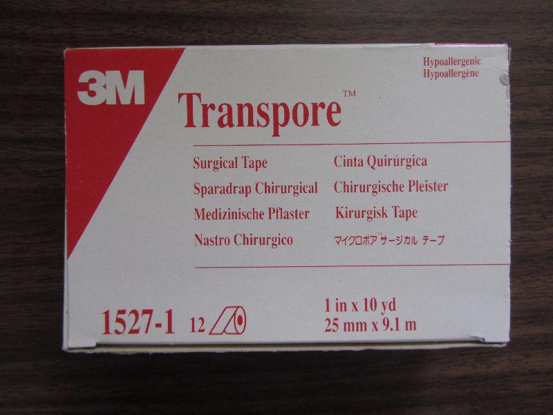 New 3M Transpore First Aid Clear Surgical Tape 12 ROLLS 1