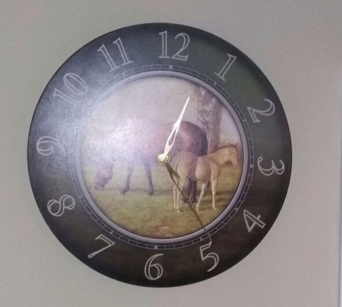Horse and Foal Clock