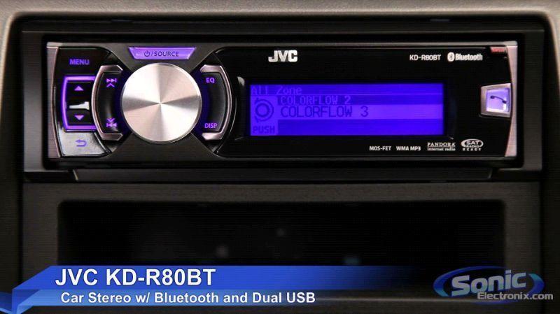 JVC KD-R80BT Multi Color CD Reciever Car Audio Deck