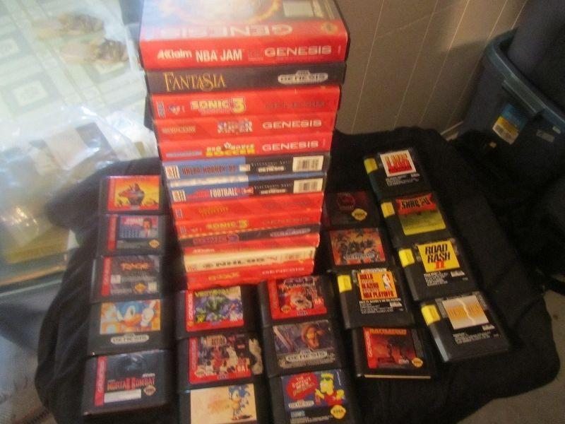 Vintages Lot of Sega and sega Genesis Games