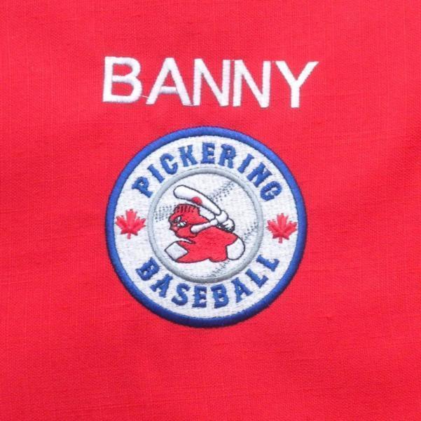 Hockey name embroidery
