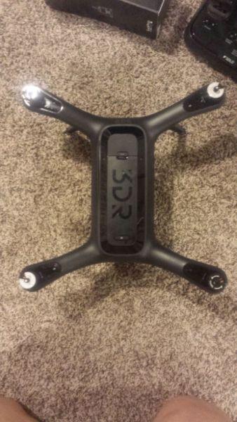 3dr solo drone w/extra battery + blades and gopro hero 4 black