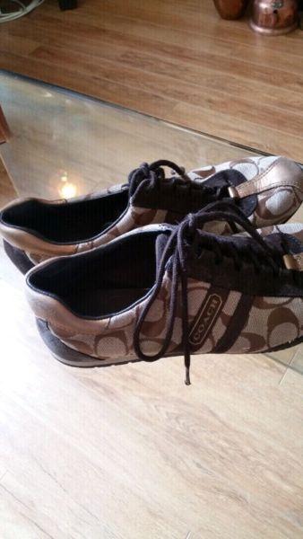 Coach running shoes brown fits 7.5-8