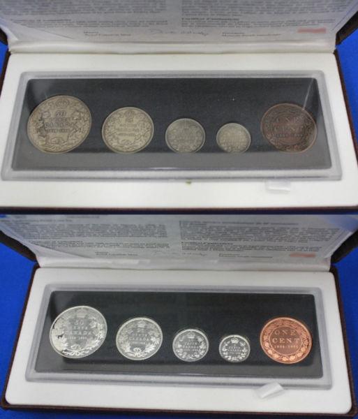 1908-1998 Canada 90th Anniversary Proof 5 Coins Silver Set