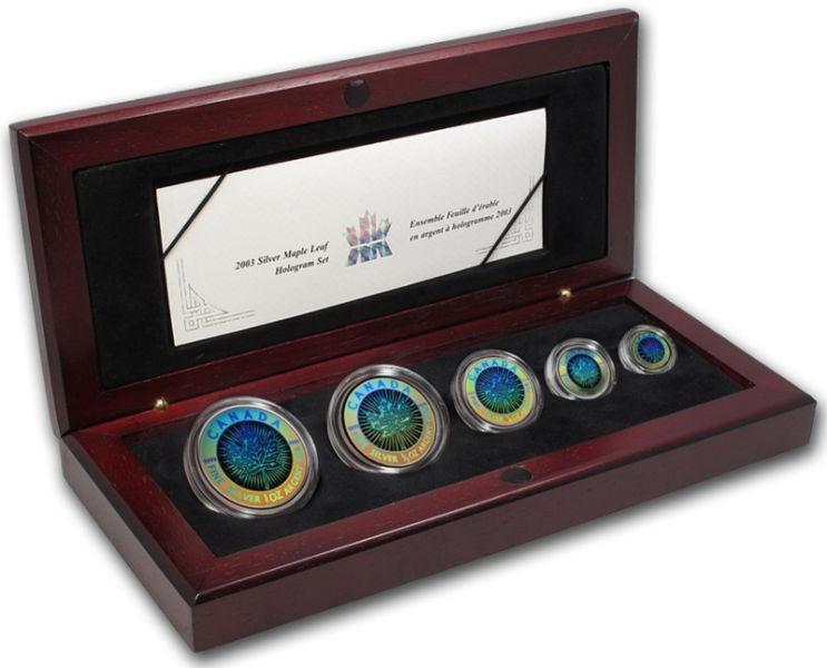 2003 Silver Maple Hologram Fractional Coin Set