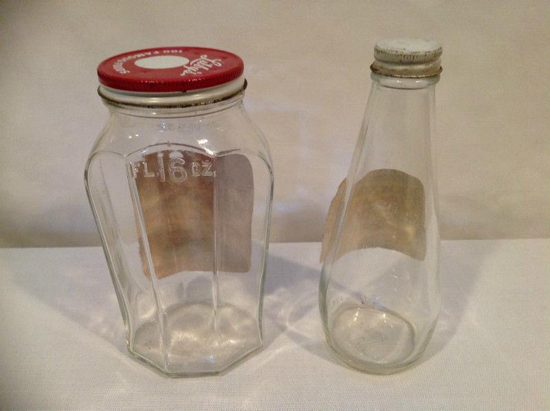 LIBBY'S SWEET MIXED PICKLES & KRAFT DRESSING JARS ( VINTAGE )